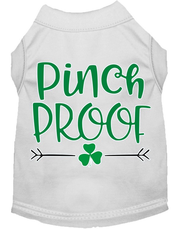 Pinch Proof Screen Print Dog Shirt White Med